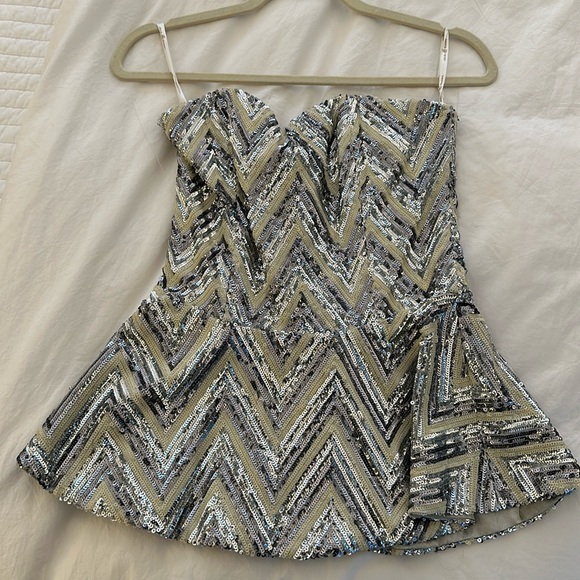 Sequin peplum top by Julie Brown in size 2. - Picture 1 of 1